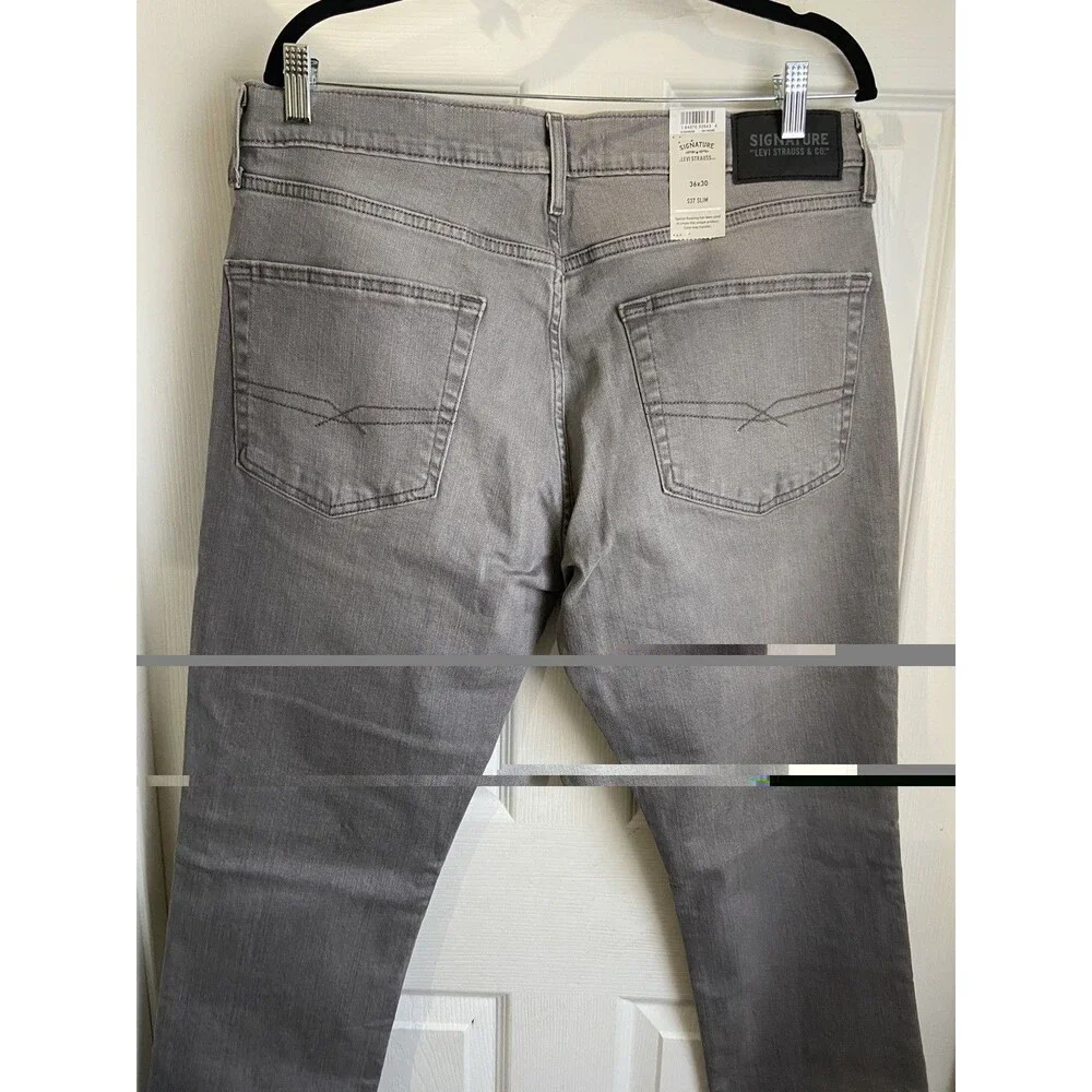 Levi Signature Men’s S37 Slim Premium Super Flex Denim Jeans 36x30 NWT
